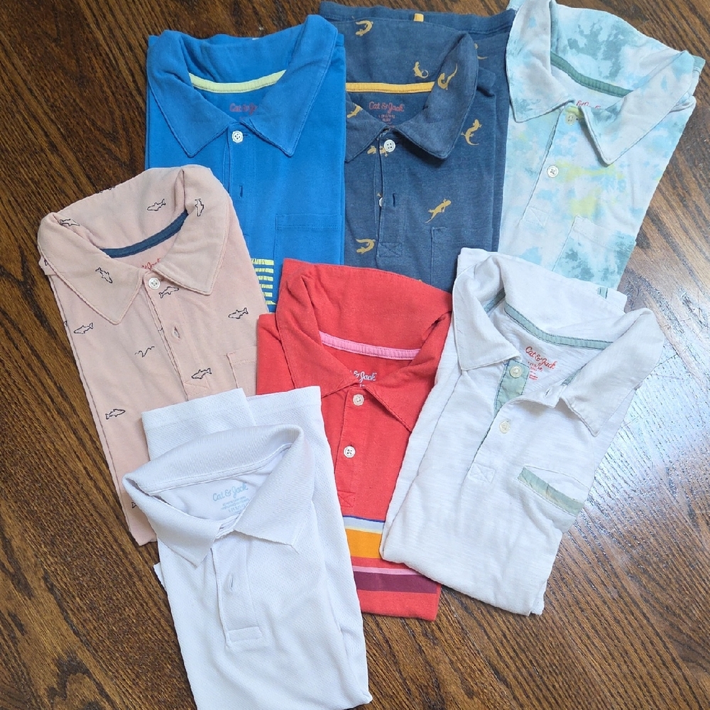 Cat & Jack Blue and Red Polo Shirts